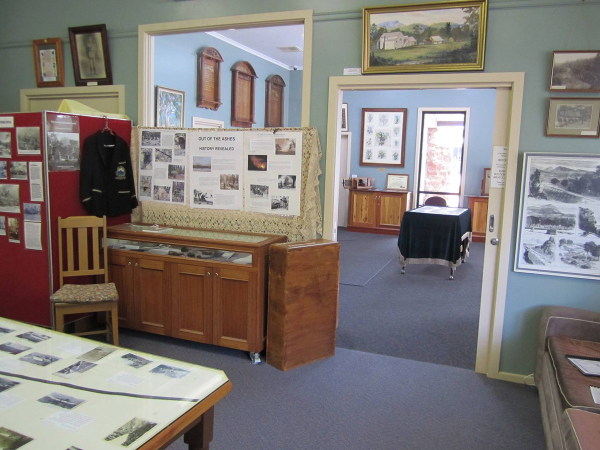 Chas in the Halls Gap history room